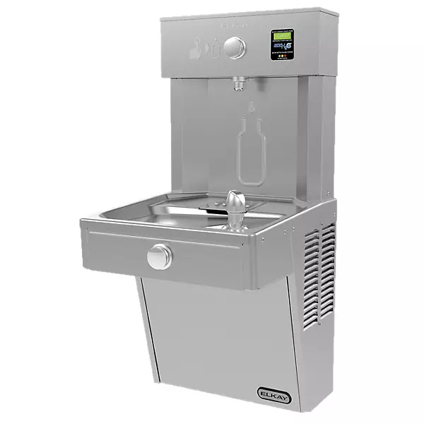 Elkay ezH2O® Bottle Filling Station with Single Cooler Filtered Refrigerated Vandal-Resistant Stainless 220V Elkay ezH2O® Bottle Filling Station with Single Cooler Filtered Refrigerated Vandal-Resistant Stainless 220V