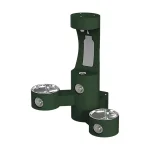Outdoor ezH2O® Bottle Filling Station Wall Mount with Bi-Level Fountain Non-Filtered Non-Refrigerated