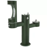 Outdoor ezH2O® Middle Bottle Filling Station Tri-Level Pedestal Non-Filtered Non-Refrigerated FR