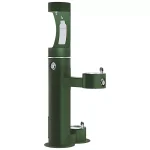 Outdoor ezH2O® Upper Bottle Filling Station Bi-Level Pedestal with Pet Station Non-Filtered Non-Refrigerated Freeze Resistant