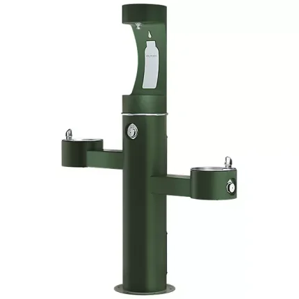 Outdoor ezH2O® Upper Bottle Filling Station Tri-Level Pedestal Non-Filtered Non-Refrigerated FR