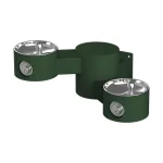 Outdoor Wall Mount Bi-Level Drinking Fountain Non-Filtered Non-Refrigerated