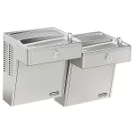 Wall Mount Vandal Resistant Bi-level ADA Cooler Frost Resistant Non-filtered Non-refrigerated Stainless